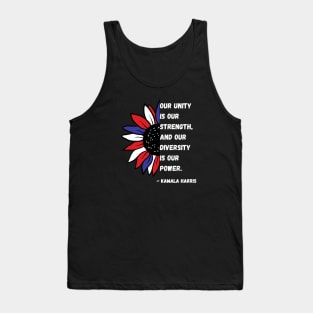 Kamala Harris Quote VP Debate Diversity Is Our Power Flower Tank Top